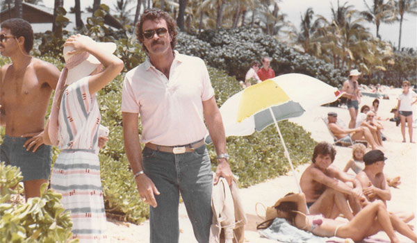 Tom Selleck, alias Magnum, en 1984 Tom Selleck, alias Magnum, en 1984