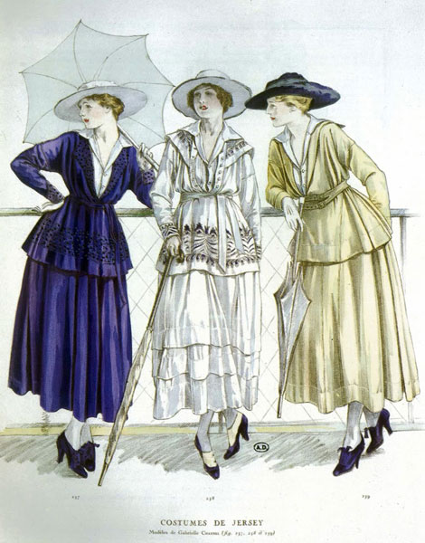 Costumes Chanel, 1917