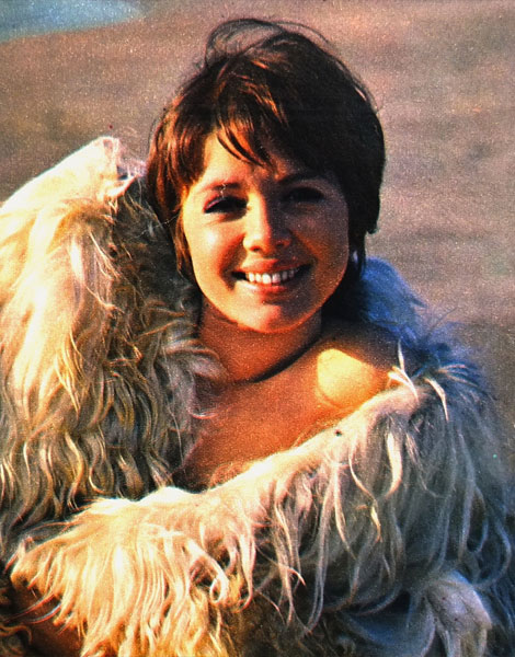 L'actrice Haydée Politoff en fourrure, 1970