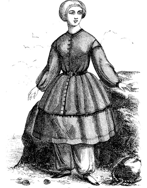 Tenue de plage en 1858