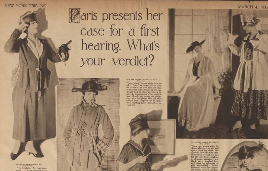 Lanvin dans la New York Tribune, 1917