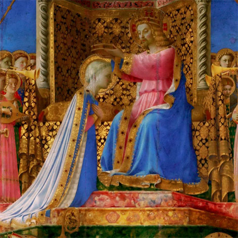 Le Bleu Lanvin inspiré de Fra Angelico, Le Couronnement de la Vierge