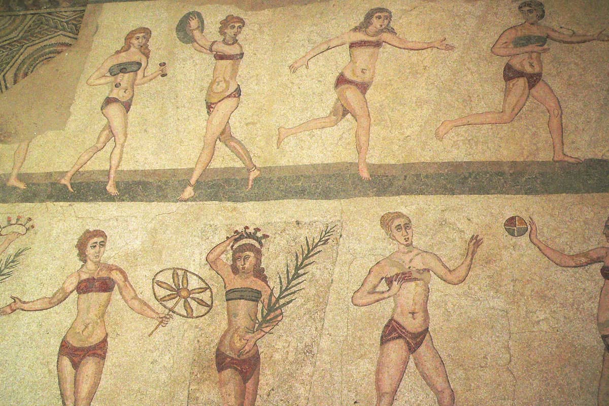 Mosaïque “Les Filles en bikini” (env. 300 ap. J.-C.)